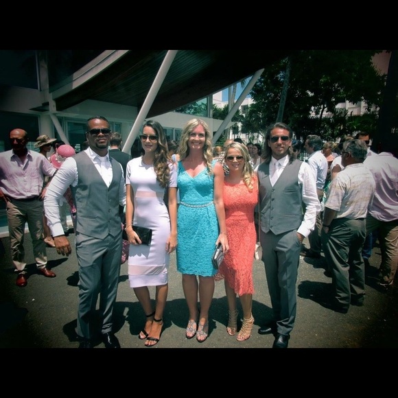 David’s bridal blue dress size 4 - Picture 15 of 16